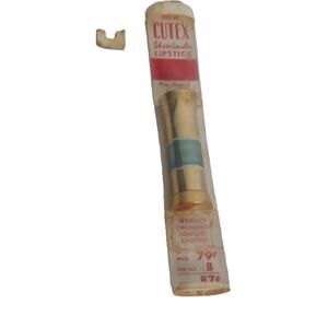 Vintage Cutex Sheer Lanolin Lipstick Fire Engine New